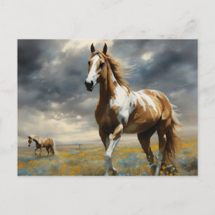 A Gorgeous Pinto Horse Postcard