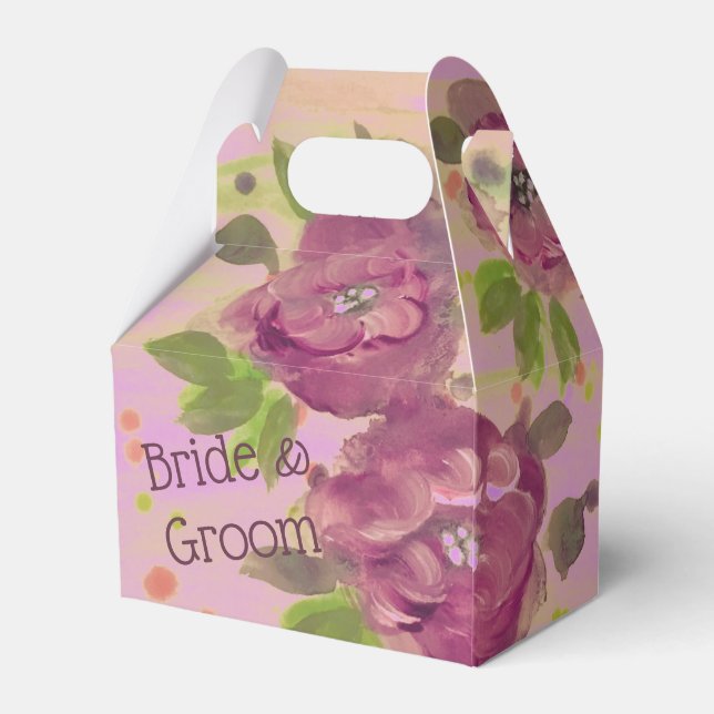 A Gorgeous Wedding Guest Favour In Purples Box (Back Side)