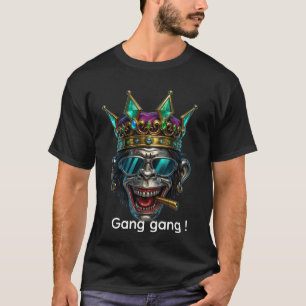A gorilla head t shirt print
