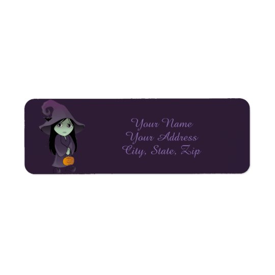 A Goth Witch Return Address Label