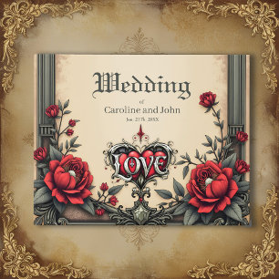 A gothic romance. An ornate, gothic-style Guest Book