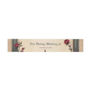 A gothic romance. An ornate, gothic-style Invitation Belly Band