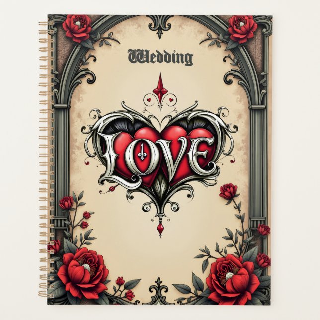 A gothic romance. An ornate, gothic-style  Planner (Front)