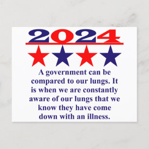 A Government Can Be Compared - Political Quote Postcard