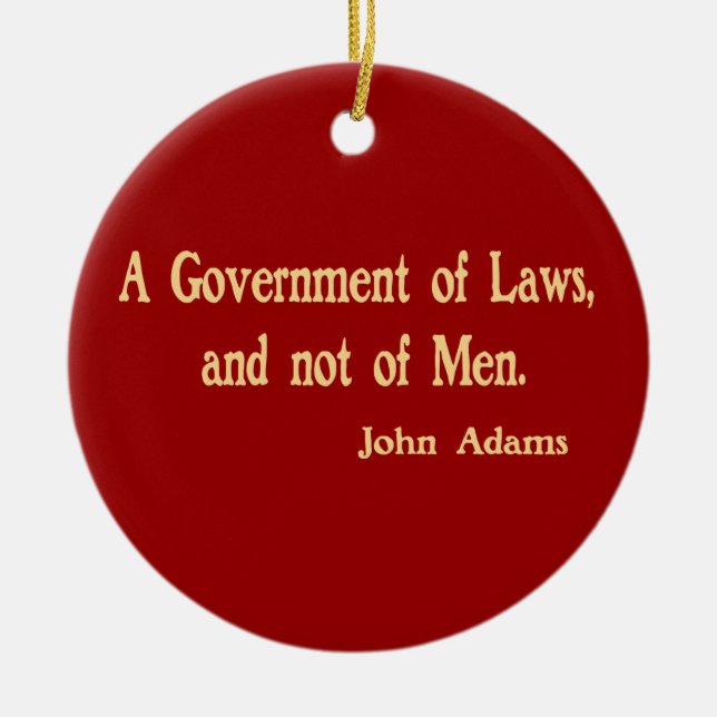 A Government of Laws Ornament (Front)