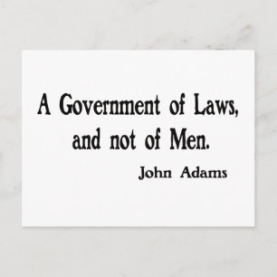 A Government of Laws Postcard