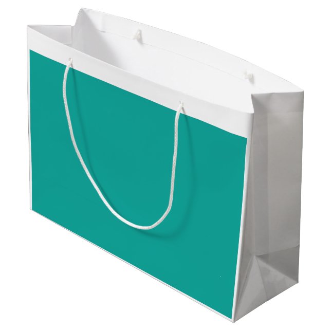 A gradient background blending blue into green. large gift bag (Back Angled)