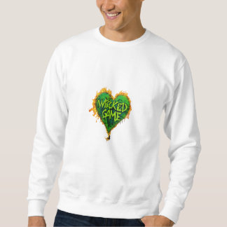 A graffiti of a heart on fire with thorns saying w sweatshirt