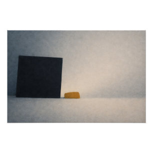 A Grain of Sand Against the Mirror Abstract Art Poster