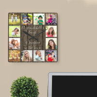 A Grandchild's Laugh Quote 12 Photo Wood Effect