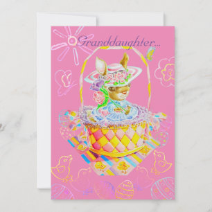 A Granddaughter's Personalised Easter Card. Thank You Card