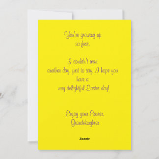 A GRANDDAUGHTER'S PERSONALIZED EASTER CARD 