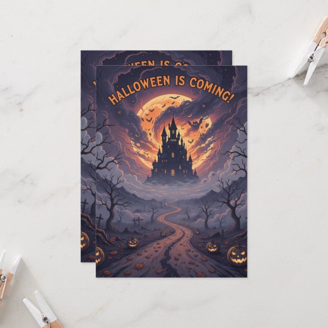 A grandiose Halloween invitation (Front/Back In Situ)