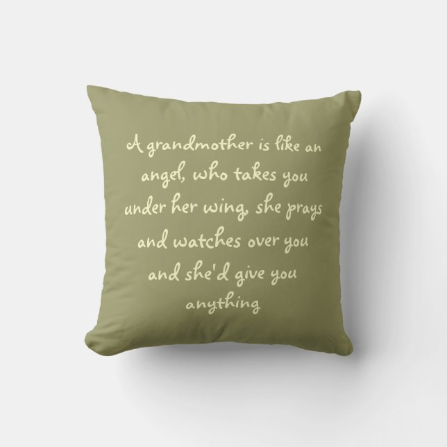 A grandma is like an angel cushion (Front)