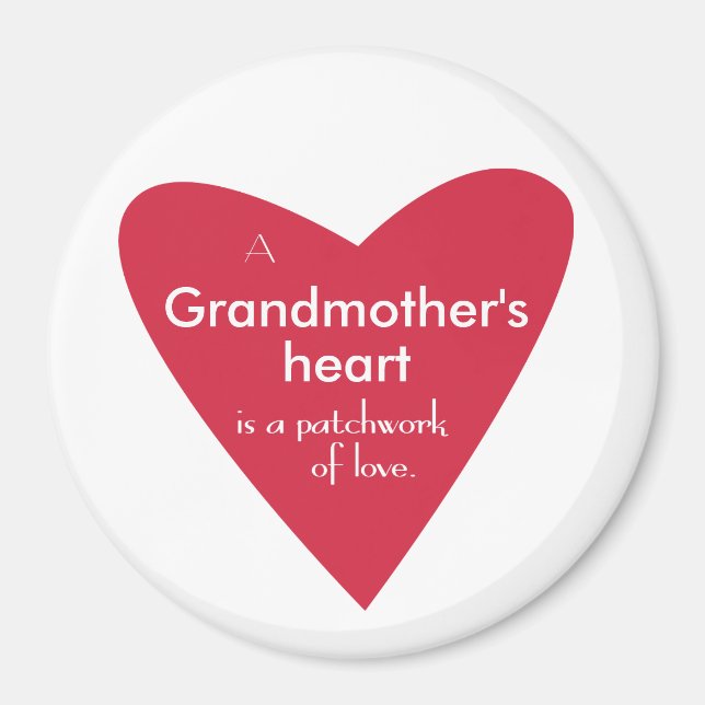 A Grandmother's Heart Magnet (Front)