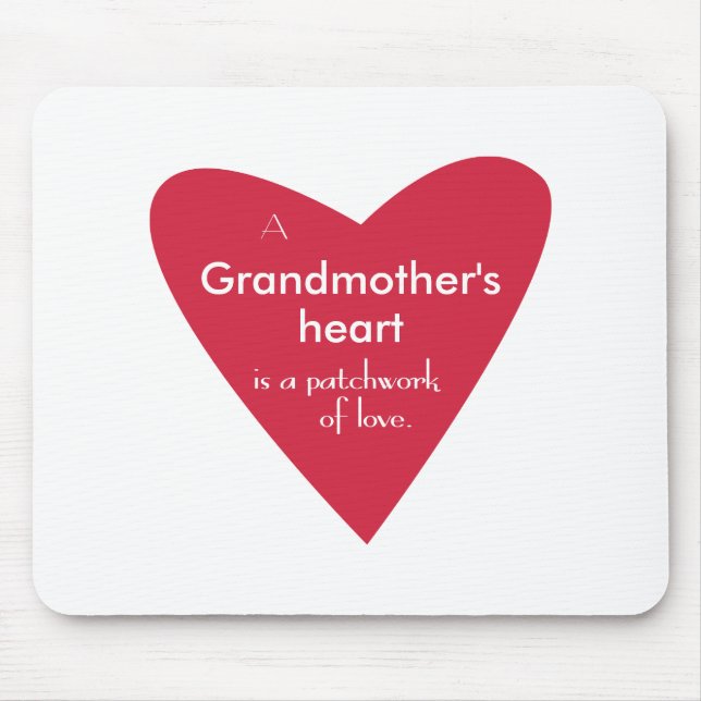 A Grandmother's Heart Mouse Mat (Front)