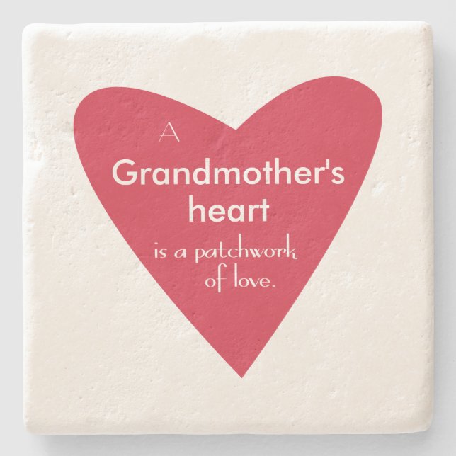 A Grandmother's Heart Stone Coaster (Front)