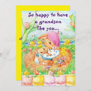 A Grandsons Easter Greetings Card