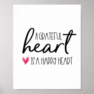 A grateful heart, is a happy heart Script Poster