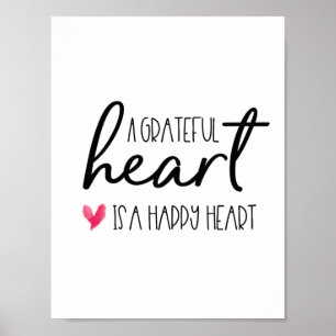 A grateful heart, is a happy heart Script Poster