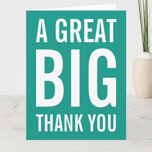 A Great Big Thank You Card (Front)
