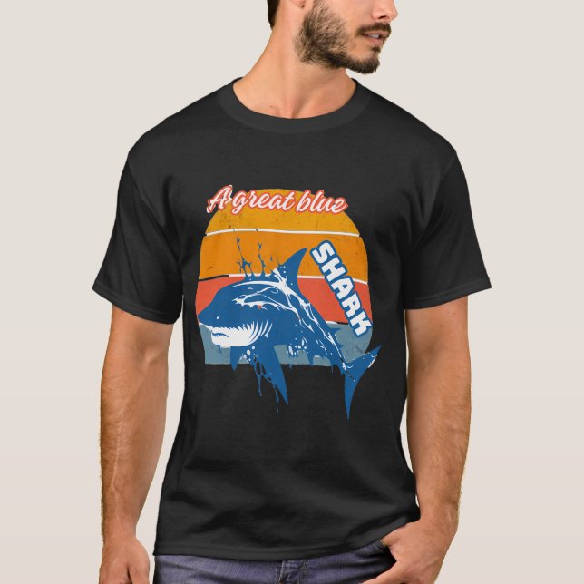 A great blue shark T-Shirt (Front)