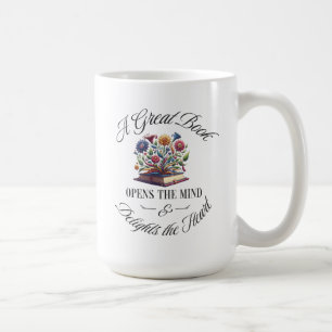 A Great Book Delights Floral Coffee Mug