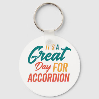 A Great Day for Accordion Key Ring