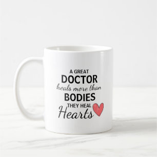 A Great Doctor Heals Hearts Personalised Coffee Mug