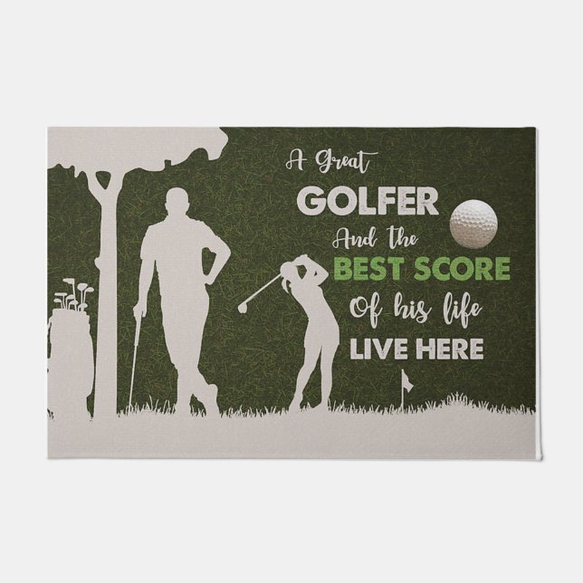 A Great Golfer And The Best Score Funny Mat (Front)