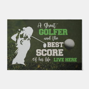 A Great Golfer And The Best Score Mat, Golfer Doormat