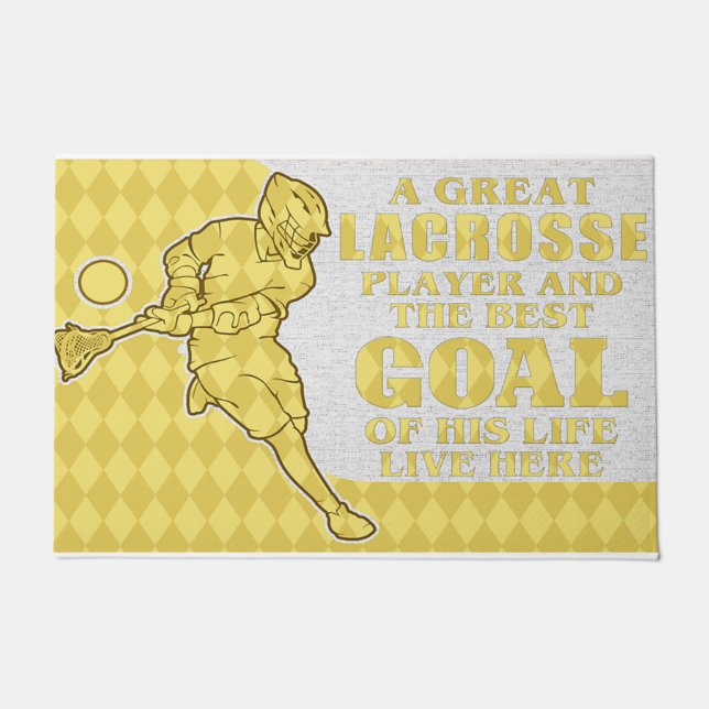 A Great Lacrosse Player &The Best Goal Of His Life Doormat (Front)