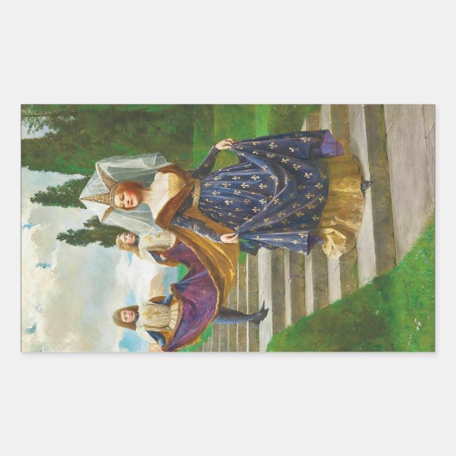 A Great Lady, c. 1910 by John Collier Rectangular Sticker (Front)