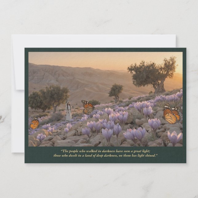 A Great Light—Isaiah 9:2 Biblical Art Invitation (Front)