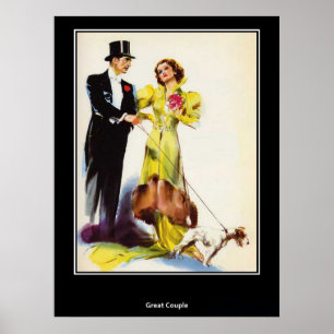 A Great Looking Couple Vintage Retro Poster