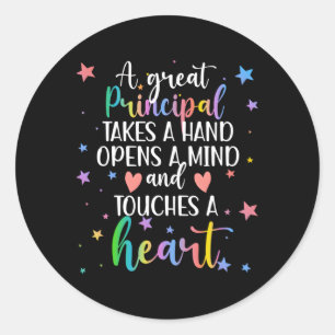 A Great Principal School Principal Best Principals Classic Round Sticker
