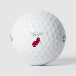 'A Great Round Awaits' Encouraging Uplifting Gift Golf Balls