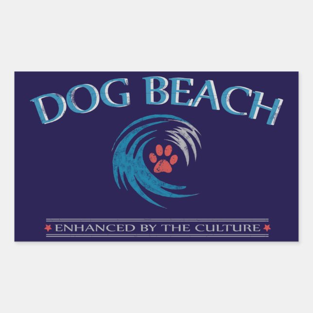 A great sticker for dog and beach lovers! (Front)