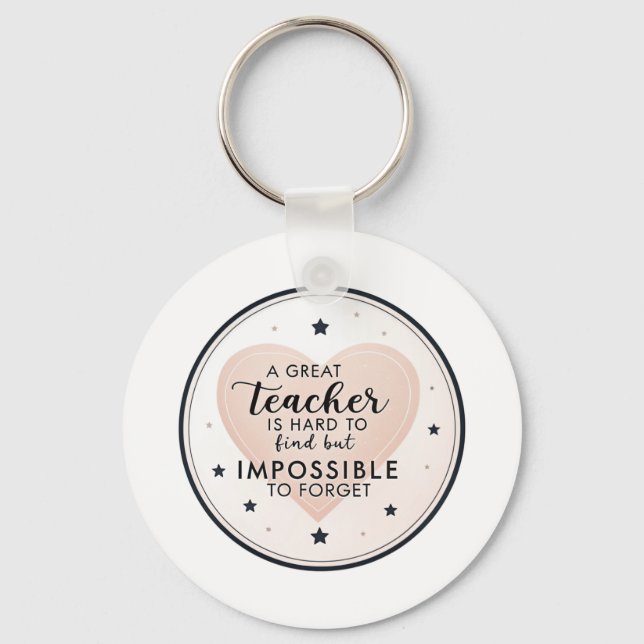 A Great Teacher Is Hard to Find – thank you gift Key Ring (Front)
