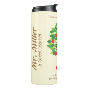 A Great Teacher Personalised Apple Tree Thermal Tumbler