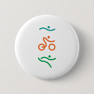 A great Triathlon gift for your friend or family.. 6 Cm Round Badge