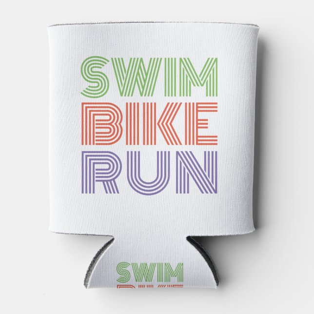 A great Triathlon gift for your friend or family Can Cooler (Front)