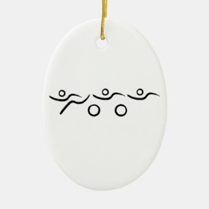 A great Triathlon gift for your friend or family Ceramic Tree Decoration