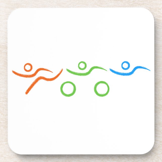 A great Triathlon gift for your friend or family Coaster (Front)