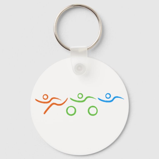 A great Triathlon gift for your friend or family Key Ring (Front)
