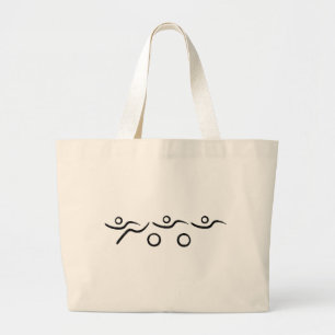 A great Triathlon gift for your friend or family Large Tote Bag