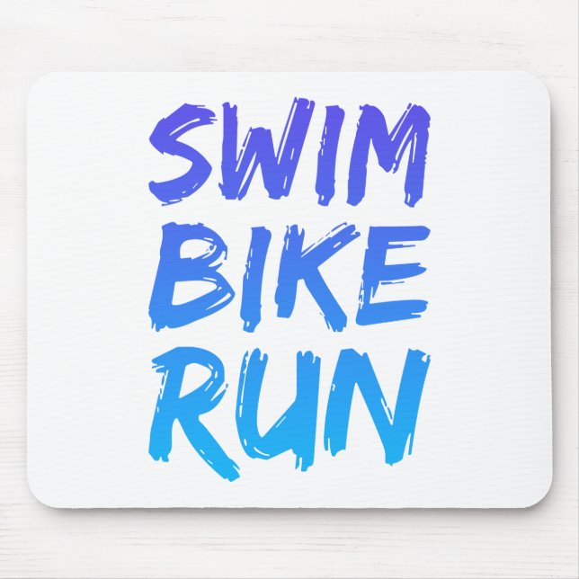 A great Triathlon gift for your friend or family m Mouse Mat (Front)