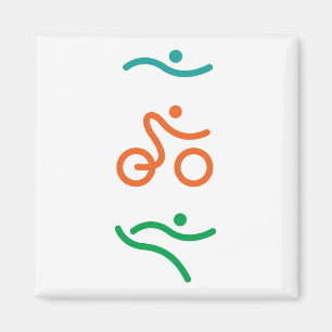A great Triathlon gift for your friend or family.. Magnet