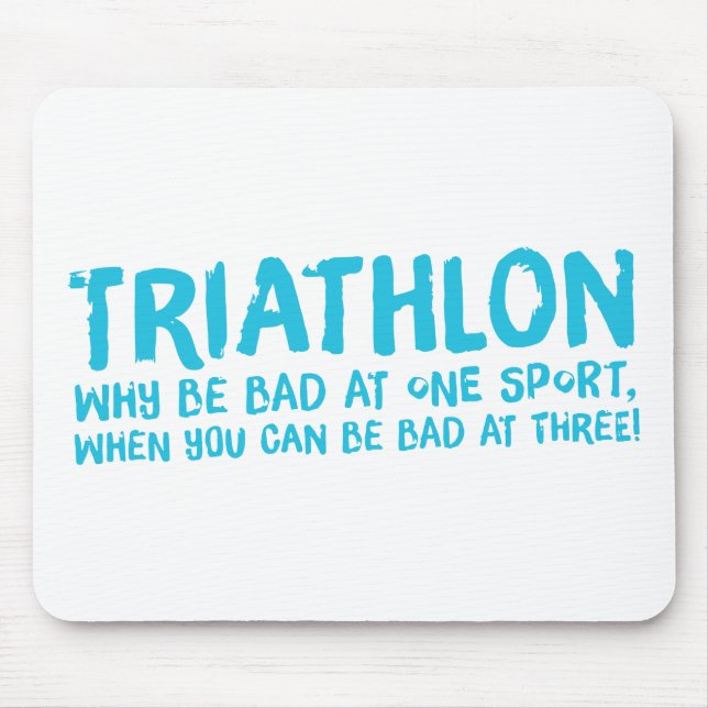 A great Triathlon gift for your friend or family Mouse Mat (Front)