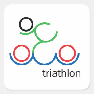 A great Triathlon gift for your friend or family Square Sticker